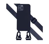 SELENCIA in Silicone con cordino staccabile COVER per Apple iPhone 12/ iPhone 12 Pro, Blu scuro