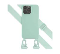 SELENCIA in Silicone con cordino staccabile Cover per Apple iPhone 14 Pro Max, Turchese