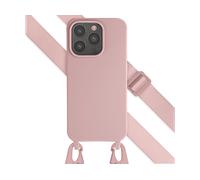 SELENCIA in Silicone con cordino staccabile Cover per Apple iPhone 15 Pro, Rosa