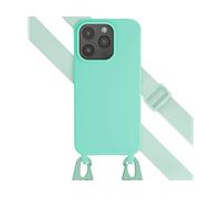 SELENCIA in Silicone con cordino staccabile Cover per Apple iPhone 15 Pro, Turchese