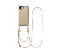 SELENCIA Nova Backcon Cordino Portacarte COVER per Apple iPhone 16e/iPhone 17e, Beige