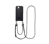 SELENCIA Nova Backcon Cordino Portacarte COVER per Apple iPhone 16e/iPhone 17e, Nero