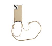 SELENCIA Nova Backcover con cordino e portacarte COVER per Apple iPhone 15, Beige