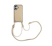 SELENCIA Nova Backcover con cordino e portacarte COVER per Apple iPhone 16, Beige