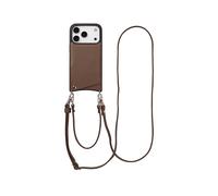 SELENCIA Nova Backcover con cordino e portacarte COVER per Apple iPhone 17 Pro, Marrone scuro