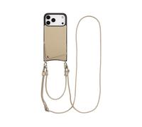 SELENCIA Nova Backcover con cordino e portacarte COVER per Apple iPhone 17 Pro Max, Beige