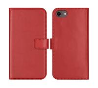 SELENCIA porta carte in vera pelle Cover per Apple iPhone 6/ iPhone 6s/ iPhone 7/ iPhone 8/ iPhone SE (2020)/ iPhone SE (2022), Rosso
