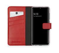 SELENCIA porta carte in vera pelle Cover per Samsung Samsung Galaxy A41, Rosso