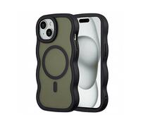 SELENCIA Wavy Backcover COVER per Apple iPhone 15, Nero