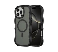 SELENCIA Wavy Backcover COVER per Apple iPhone 16 Pro Max, Nero