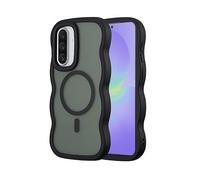 SELENCIA Wavy Backcover CUSTODIA A LIBRO per Samsung Samsung Galaxy A36/Samsung Galaxy A56 (5G), Nero