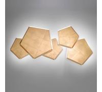 Selène Applique LED Pleiadi con oro in foglia, 5 luci Selène