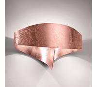 Selène Applique LED Scudo di acciaio, rame in foglia Selène