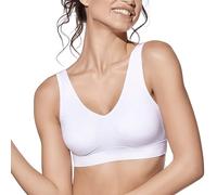 Selene, Brassiere Comfort Senza Ferretto e Senza Cuciture, Reggiseno Donna con Imbottitura Estraibile, Collezione Louise, Colore Bianco, Taglia XL
