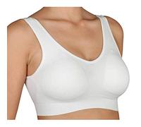 Selene, Brassiere Comfort Senza Ferretto e Senza Cuciture, Reggiseno Donna con Imbottitura Estraibile, Collezione Louise, Colore Bianco, Taglia M