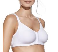 Selene Marta Reggiseno in Cotone Morbido Senza Ferretto e Imbottitura, Comoda Chiusura Frontale per Massimo Comfort - Bianco, 2