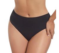 SELENE, Mutanda Donna a Vita Alta con Motivo Floreale, Slip in Morbido Tessuto, Collezione Teresa/Marivi, Colore Nero, Taglia 52