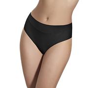 SELENE, Mutanda Donna a Vita Alta Leggermente Contenitiva, Slip Effetto Modellante in Morbido Tessuto, Collezione Maribel, Colore Nero, Taglia 44