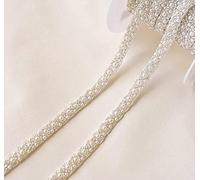 Selene Nastro di pizzo con perline e perle per abiti da sposa, fasce da sposa e scarpe - 1,8 m