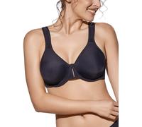 Selene, Reggiseno Contenitivo Donna con Spalline Larghe Comfort e Ferretto, Senza Imbottitura, Collezione Lorea, Colore Nero, Taglia 8E