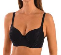 Selene, Reggiseno Contenitivo Donna con Ferretto Anti-Fastidio e Fascia Elasticizzata, Coppe Preformate in Tulle, Collezione Norma, Colore Nero, Taglia 7D