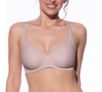 Selene, Reggiseno Contenitivo Donna con Ferretto, Senza Imbottitura, Motivo a Righe, Collezione Maria, Colore Terra, Taglia 7C