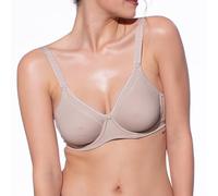 Selene, Reggiseno Contenitivo Donna in Cotone Traspirante, con Ferretto e Senza Imbottitura, Collezione Patricia, Colore Terra, Taglia 7C