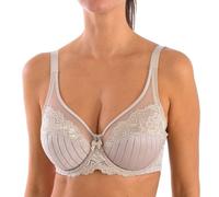 Selene, Reggiseno Contenitivo Donna in Pizzo, con Ferretto e Senza Imbottitura, Collezione Mariluz, Colore Terra, Taglia 7C
