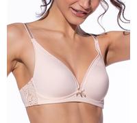 Selene, Reggiseno Donna a Triangolo Senza Ferretto, con Coppe Imbottite Rifinite in Pizzo, Collezione Adriana, Colore Rosa, Taglia 5B