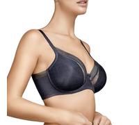 Selene, Reggiseno Donna con Elegante Trama Geometrica, con Ferretto e Imbottitura, Collezione Katia, Colore Nero, Taglia 4 C