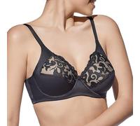 Selene, Reggiseno Donna con Ferretto, Coppe Ricamate in Pizzo, Senza Imbottitura, Collezione Lourdes, Colore Nero, Taglia 3C