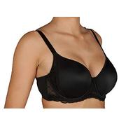 Selene, Reggiseno Donna con Ferretto e Coppe Imbottite, Dettagli in Pizzo Trasparente, Collezione Desire, Colore Nero, Taglia 4C