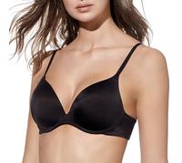 Selene, Reggiseno Donna con Ferretto in Silicone e Coppe Push-Up, Scollo a V in Morbida Microfibra, Collezione Adelaida, Colore Nero, Taglia 2B