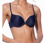 Selene, Reggiseno Donna con Scollo a V, Ferretto e Coppe Doppio Push-Up, Collezione Raquel, Colore Blu, Taglia 2B