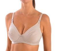 Selene, Reggiseno Donna da Allattamento in Cotone, Senza Ferretto e Imbottitura, Collezione Amanda, Colore Terra, Taglia 8C