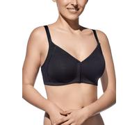 Selene, Reggiseno Donna in Cotone con Comoda Chiusura Davanti, Senza Ferretto e Imbottitura, Collezione Marta, Colore Nero, Taglia 3B