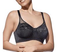 Selene, Reggiseno Donna in Pizzo, Senza Ferretto e Imbottitura, con Motivo Floreale, Collezione Scarlett, Colore Nero, Taglia 5B