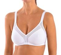 Selene, Reggiseno Donna Modellante con Inserti in Tulle, con Ferretto e Senza Imbottitura, Collezione Estela, Colore Bianco, Taglia 5C