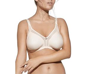 Selene, Reggiseno Donna Modellante con Inserti in Tulle, con Ferretto e Senza Imbottitura, Collezione Estela, Colore Bianco, Taglia 4D