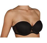 Selene Reggiseno Donna Balconcino con Ferretto e Spalline removibil Coppa Art. Esmeralda (4, Nero)