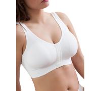 Selene, Reggiseno Donna in Tessuto Anallergico, Senza Ferretto, con Coppe Estraibili e Comoda Chiusura Davanti, Collezione Luisa, Colore Bianco, Taglia XL