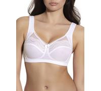 Selene, Reggiseno Donna Senza Ferretto e Imbottitura, con Coppe Decorate in Pizzo e Spalline Larghe Comfort, Collezione Alessia, Colore Bianco, Taglia 6C