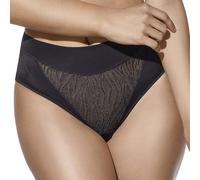 Selene, Mutanda Donna a Vita Alta Leggermente Contenitiva, Slip con Effetto Modellante, Collezione Vera/Norma, Colore Nero, Taglia 48