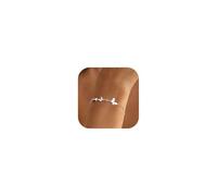 Seleneva Braccialetto in argento Sterling 925 con ciondolo a forma di cuore, per donne e ragazze, con catena a serpente, per amici, sorella, figlia, ragazza, Misura unica, Acciaio inossidabile
