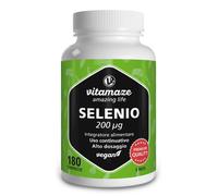 Selenio 200 Mcg Alto Dosaggio, 6 mesi di Trattamento, Compresse Vegan, Selenio O