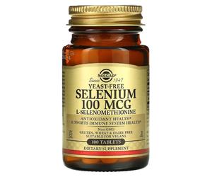 Selenio Solgar, senza lievito, 100 mcg, 100 compresse