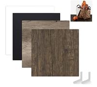 Selens 60 x 60 cm Fotografia Sfondo Tavole 2 Pcs, Bianco Nero Legno Texture Sfondi Piano Verticale Spruzzatura Food Background Kit per Prodotti Alimentari Cosmetici Gioielli Studio Fotografico