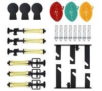Selens Fotografia 3 rotoli di supporto manuale da parete sistema di supporto per sfondo, incluso: (3) catene, (2) ganci tripli piegati, (6) barre di uscita, (8) viti di espansione