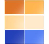 Selens - Pellicola colorata, 40 x 50 cm, colore blu e arancione, trasparente, per correzione del colore, illuminazione flash, 6 pezzi per 800 W, luce rossa, Flash studio fotografico, fotografia