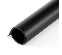 Selens - Sfondo piatto in PVC, 80 x 150 cm, impermeabile, per studio fotografico, blogger, cosmetici, negozi online, foto di prodotti, foto di vita, nero